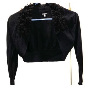 Black 3/4 Sleeve Bolero with Detail